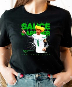 sauce Gardner New York Jets cheesehead t shirt