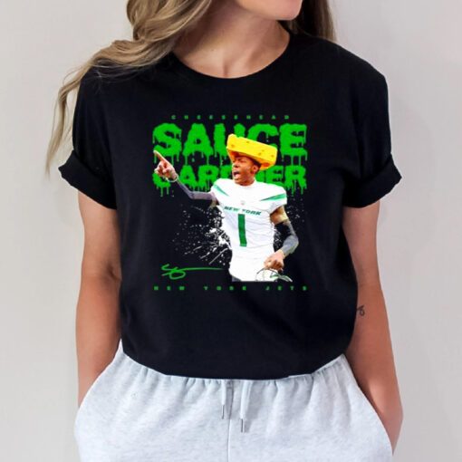 sauce Gardner New York Jets cheesehead t shirts