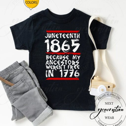 1865 White Quote Juneteenth t shirt