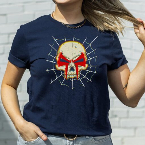 Across The Spiderverse Spider Man 2099 Skull t shirt