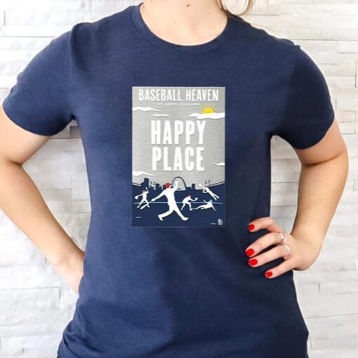 Cardinals Book Club Baseball Heaven Happy Place T Shirt