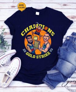 Denver Nuggets Champions Gold Strike NBA 2023 T Shirts