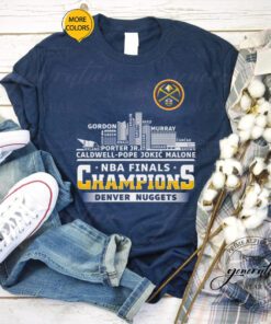 Denver Nuggets Players Names Skyline 2023 NBA Finals Champions shirts