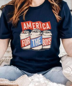For The Boys Beer Can USA T Shirt