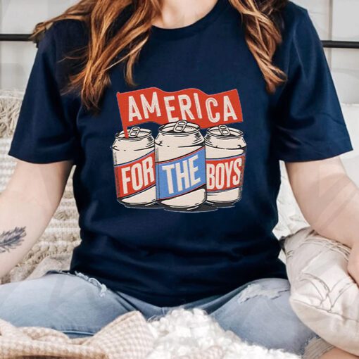 For The Boys Beer Can USA T Shirt