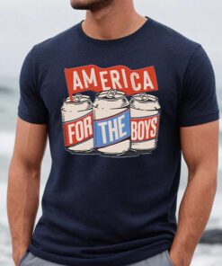 For The Boys Beer Can USA T Shirts