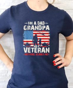 I’m A Dad Grandpa And A Veteran Grandpa Fathers Day Shirts