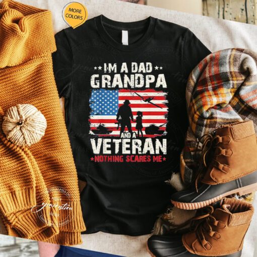 I’m A Dad Grandpa And A Veteran Grandpa Fathers Day T Shirt