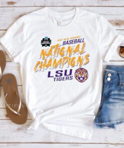 LSU Tigers 2023 NCAA DI Men’s Baseball College World Series Champions Slant T Shirts