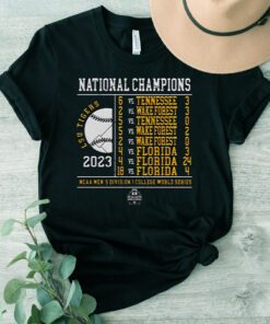 LSU Tigers 2023 NCAA Men’s Baseball College World Series Champions Schedule Shirts