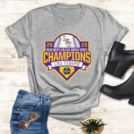 LSU Tigers 2023 NCAA Men’s Baseball College World Series Champions Shield Shirts