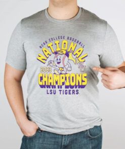 LSU Tigers Unisex 2023 NCAA Men’s Baseball College World Series Champions Cartoon TShirts