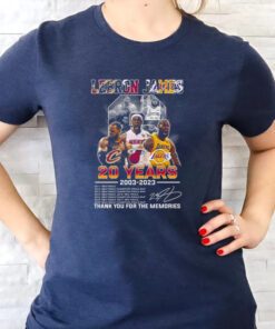 Lebron James 20 Years 2003 2023 Champions Thank You For The Memories T Shirts