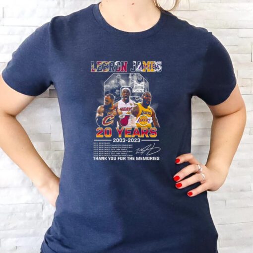 Lebron James 20 Years 2003 2023 Champions Thank You For The Memories T Shirts