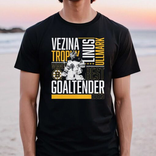 Linus Ullmark Boston Bruins 2023 Vezina Trophy Winner T Shirt