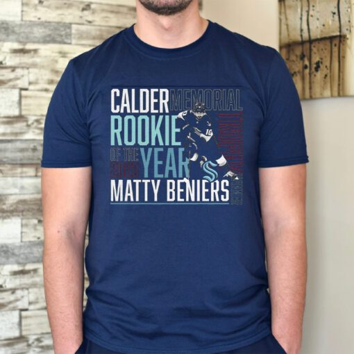 Matty Beniers Seattle Kraken 2023 Calder Trophy Winner T Shirt