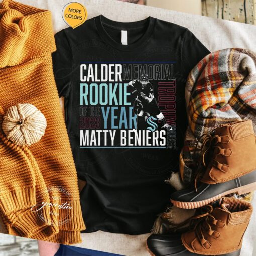 Matty Beniers Seattle Kraken 2023 Calder Trophy Winner T Shirts