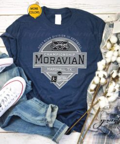 Moravian University 2023 NCAA Division III Softball Championship Moravian shirts