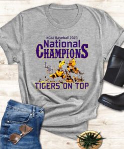 NCAA Baseball 2023 National Champions Tigers on top t shirt