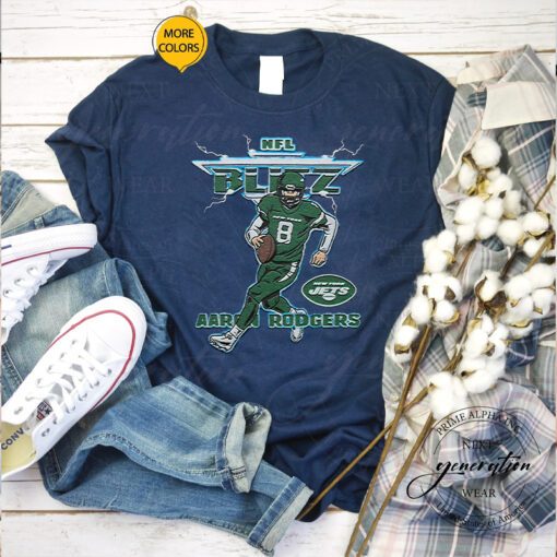 NFL Blitz New York Jets Aaron Rodgers T Shirt