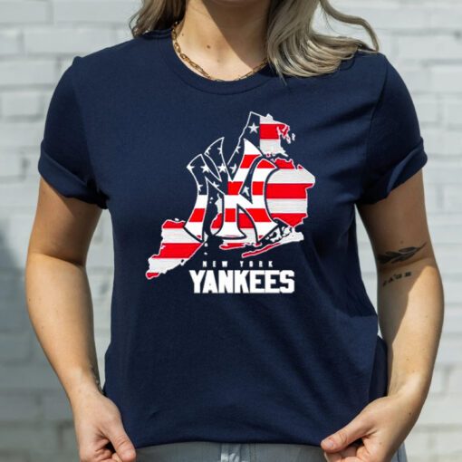New york yankees logo american flag shirts