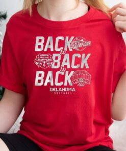 Oklahoma Softball Back to Back to Back T Shirt