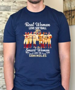 Real Women Love Softball Smart Women Love The Seminoles TShirt