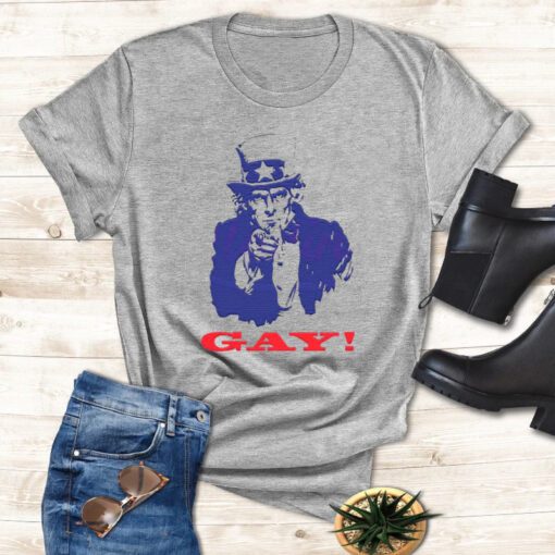 Uncle Sam GAY Live Laugh Lesbian T Shirt