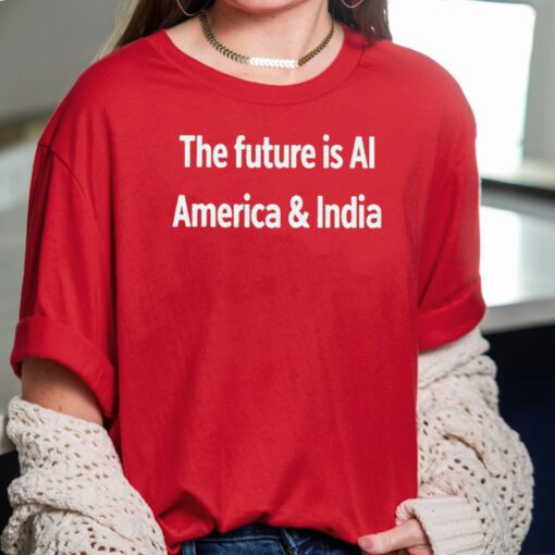 Us President Biden Gifts The Future Is Ai America And India T-Shirt