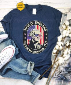 Vintage 4th Of July Suck It England George Washington 1776 T Shirt