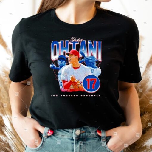 shohei Ohtani no 17 Los Angeles Angels baseball retro shirts