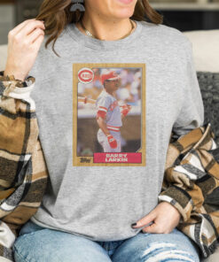 1987 Topps Baseball Barry Larkin Reds T-Shirt