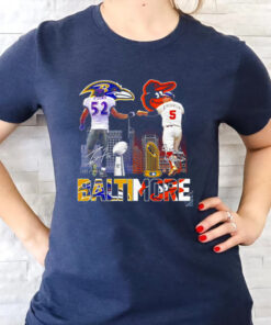 Baltimore Ravens Orioles Lewis And Robinson City Champions Signatures 2023 T Shirt