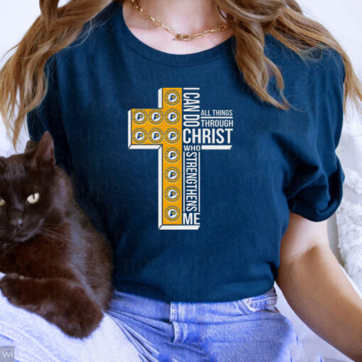 Cross Indiana Pacers I Can Do Christ Who Strengthens Me All Things Through t shirt