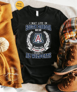 I May Live In South Dakota But On Game Day My Heart & Soul Belongs To Arizona Wildcats T Shirts