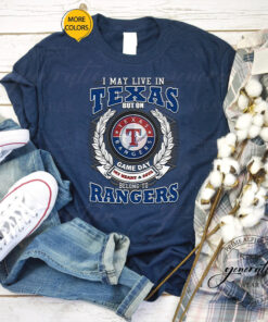 I May Live In Tennessee But On Game Day My Heart & Soul Belongs To Texas Rangers MLB Unisex TShirt
