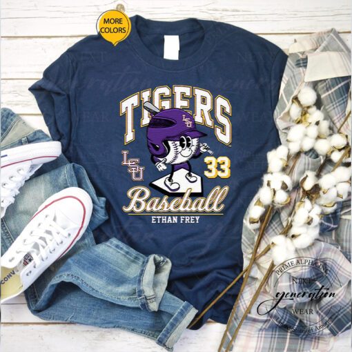 LSU Tigers Ethan Frey 2023 NCAA Baseball t shirts