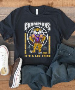 LSU Tigers Mike the Tiger Champions 2023 Men’s Baseball And Women’s Basketball It’s A LSU Thing T Shirt