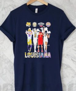 Louisiana Lsu Tigers New Orleans Pelicans Saints City Champions Signatures TShirts