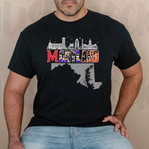 Maryland All Team Sports City Skyline 2023 shirts