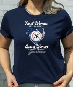 Real Women Love Baseball Smart Women Love The New York Yankees 2023 T-Shirt