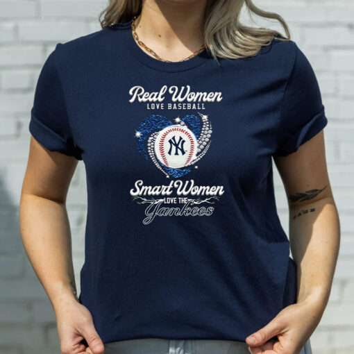 Real Women Love Baseball Smart Women Love The New York Yankees 2023 T-Shirt