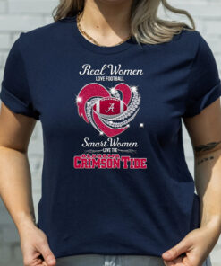 Real Women Love Football Smart Women Love The Alabama Crimson Tide 2023 TShirt