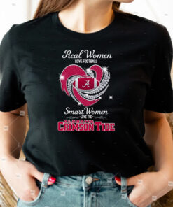 Real Women Love Football Smart Women Love The Alabama Crimson Tide 2023 Tee Shirts