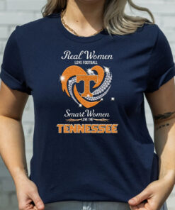 Real Women Love Football Smart Women Love The Tennessee Volunteers T Shirt