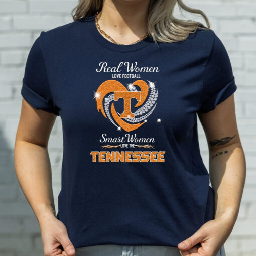 Real Women Love Football Smart Women Love The Tennessee Volunteers T Shirt