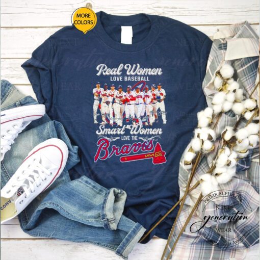 Real women love baseball smart women love the Braves 2023 t shirt