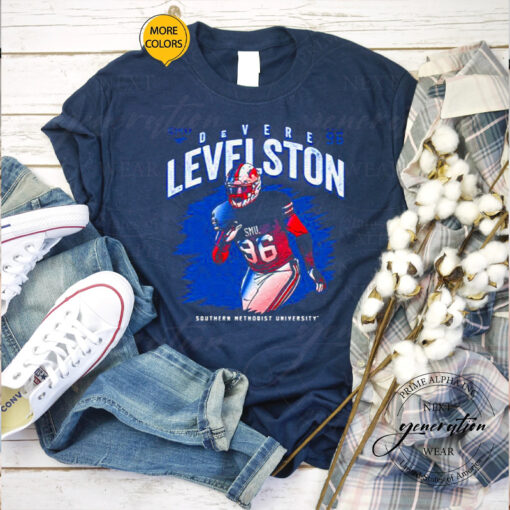 SMU Mustangs DeVere Levelston 2023 NCAA Football t shirt