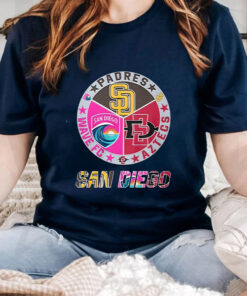 San Diego Team Sport Padres – Chargers – Wave FC And Aztecs Unisex T-Shirt