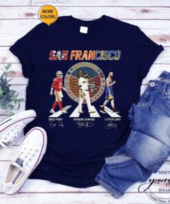 San Francisco Abbey Road Brock Purdy Brandon Crawford And Stephen Curry Signatures shirt